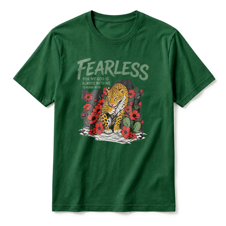 Christianartworkshop "Fearless For My God Is Always With Me" Isaiah 41:10 Premium Short Sleeve T-Shirt - image 23