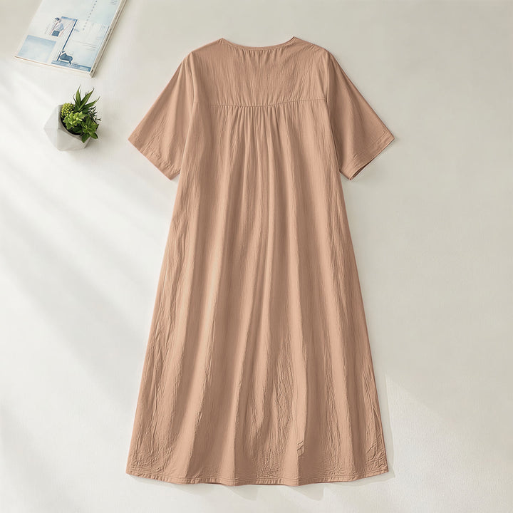Christianartworkshop "Love Them Anyway" Matthew 5:44 Heart Leaf Print V-Neck Short Sleeve Midi Dress - image 22