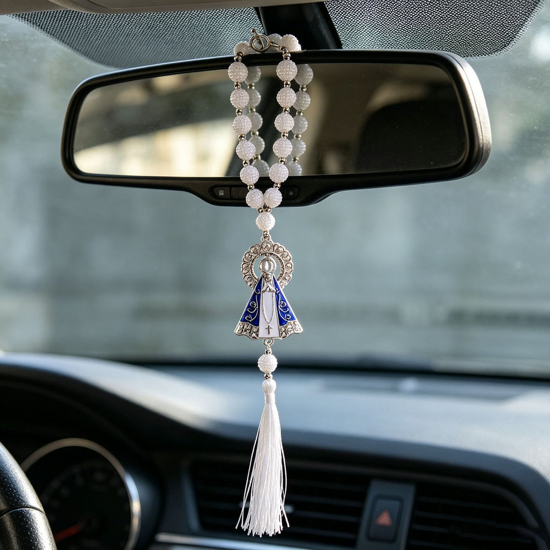 FREE Today: Beaded Our Lady of Aparecida Tassel Car Hanging: A Symbol of Gentle Heavenly Protection & Journey Blessings - Our Lady of Aparecida - image 0