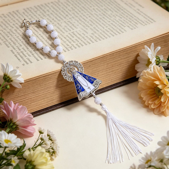 Christianartworkshop Beaded Our Lady of Aparecida Tassel Car Hanging: A Symbol of Gentle Heavenly Protection & Journey Blessings - image 2