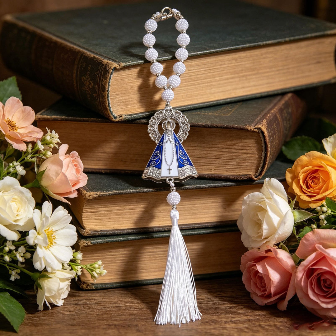 Christianartworkshop Beaded Our Lady of Aparecida Tassel Car Hanging: A Symbol of Gentle Heavenly Protection & Journey Blessings - image 4