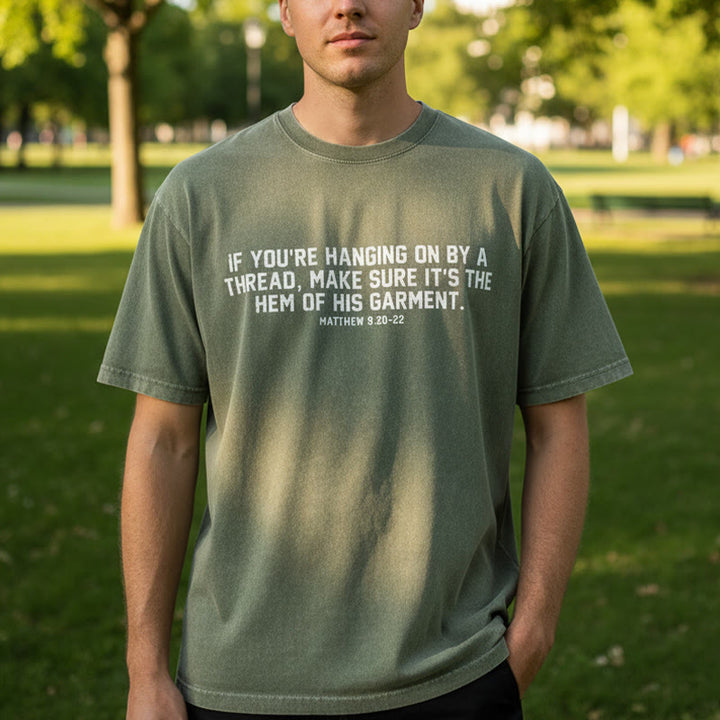 Christianartworkshop Matthew 9:20-22 Scripture Statement Washed Unisex T-Shirt - image 0