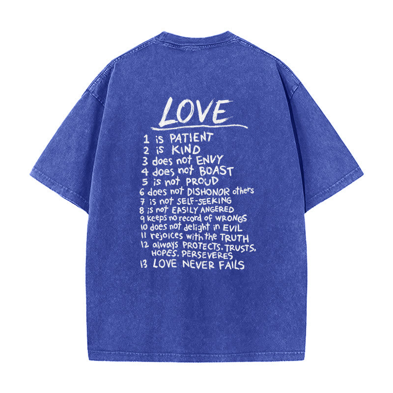 Christianartworkshop "Love Like Jesus" 1 Corinthians 13 Verse Washed Unisex T-Shirt - image 23