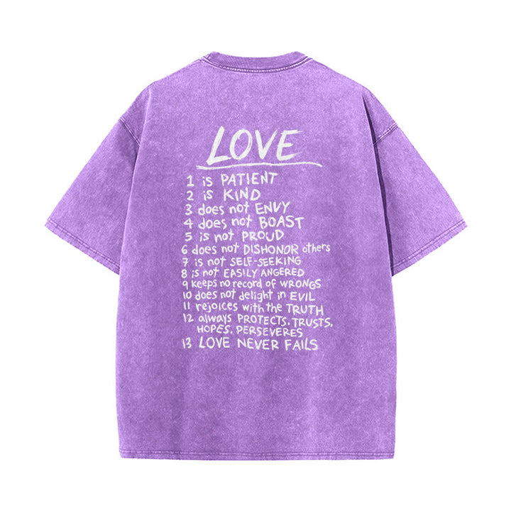 Christianartworkshop "Love Like Jesus" 1 Corinthians 13 Verse Washed Unisex T-Shirt - image 20