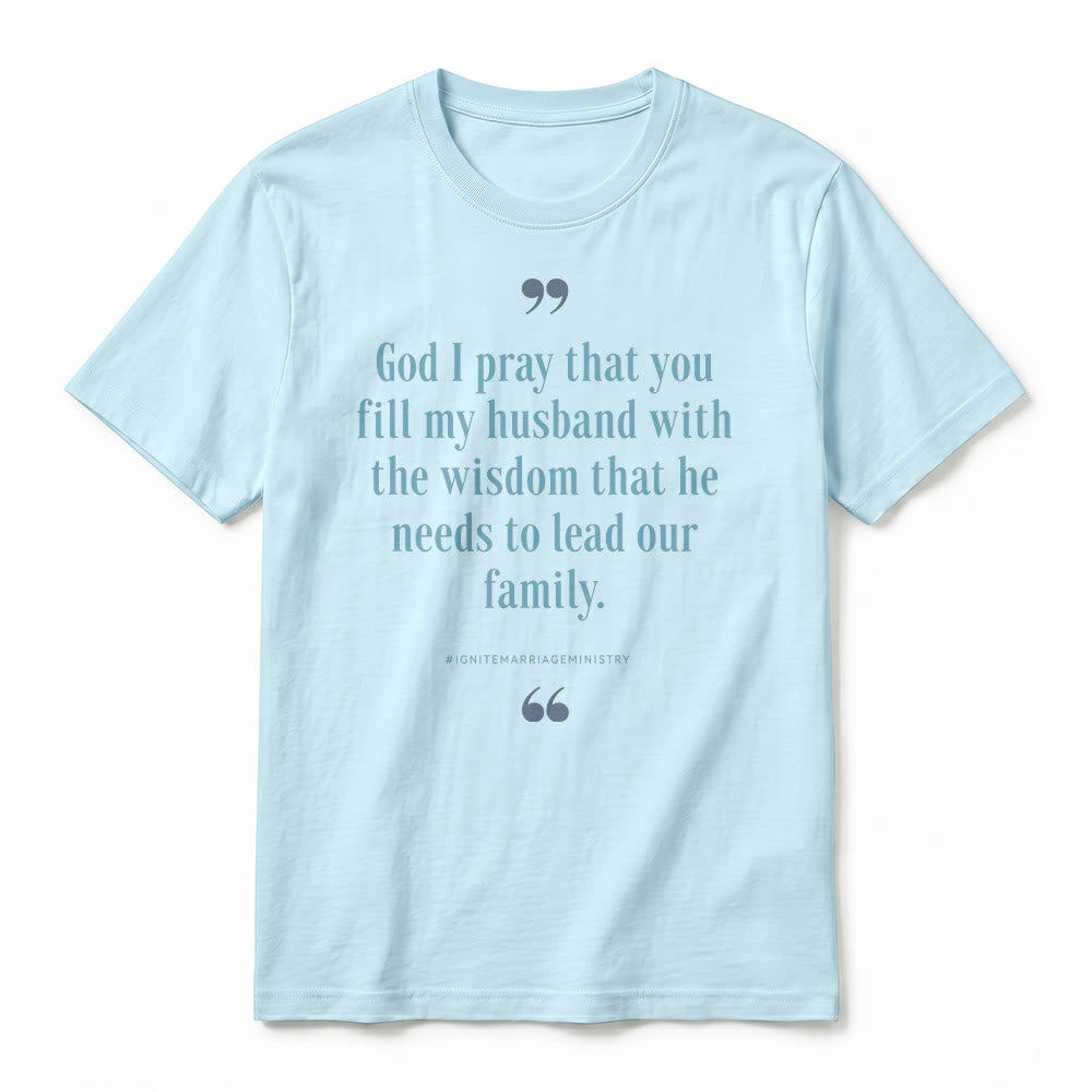Christianartworkshop "God I Pray That You Fill My Husband With Wisdom" Premium Short Sleeve T-Shirt - image 2