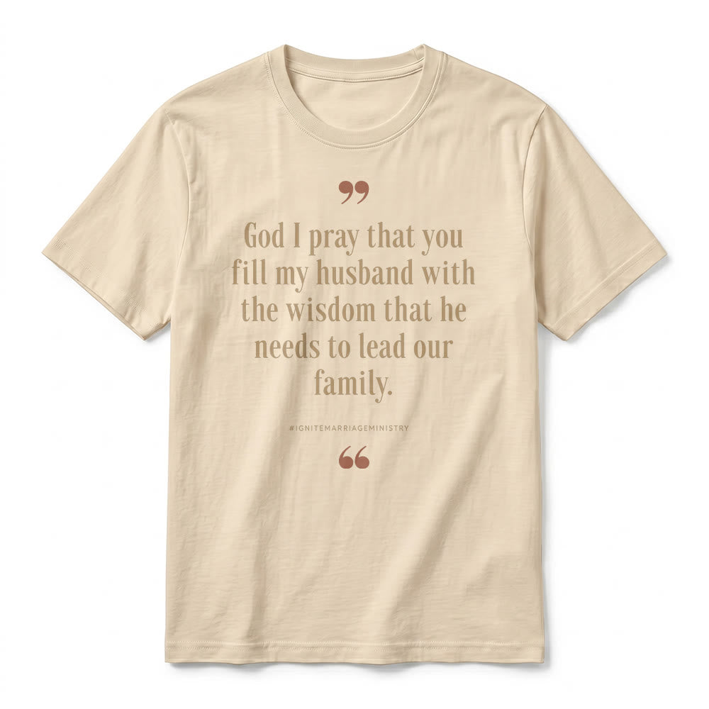 Christianartworkshop "God I Pray That You Fill My Husband With Wisdom" Premium Short Sleeve T-Shirt - image 5