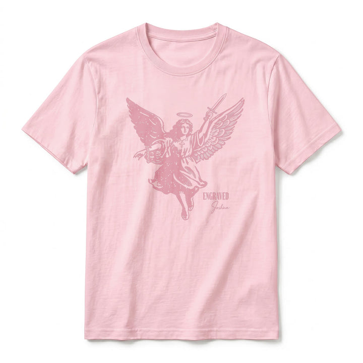 Christianartworkshop "Engraved Joshua" Warrior Angel Premium Short Sleeve T-Shirt - image 26