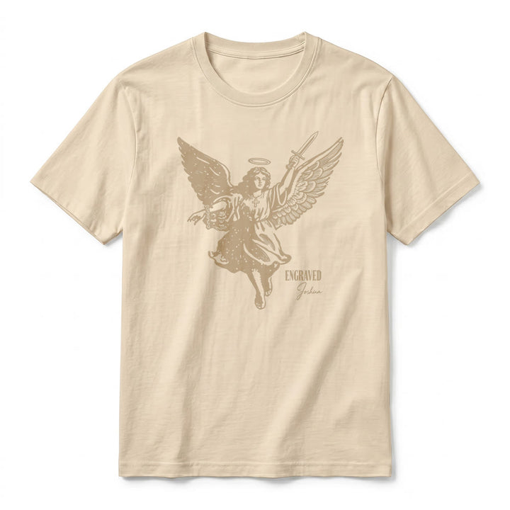 Christianartworkshop "Engraved Joshua" Warrior Angel Premium Short Sleeve T-Shirt - image 11