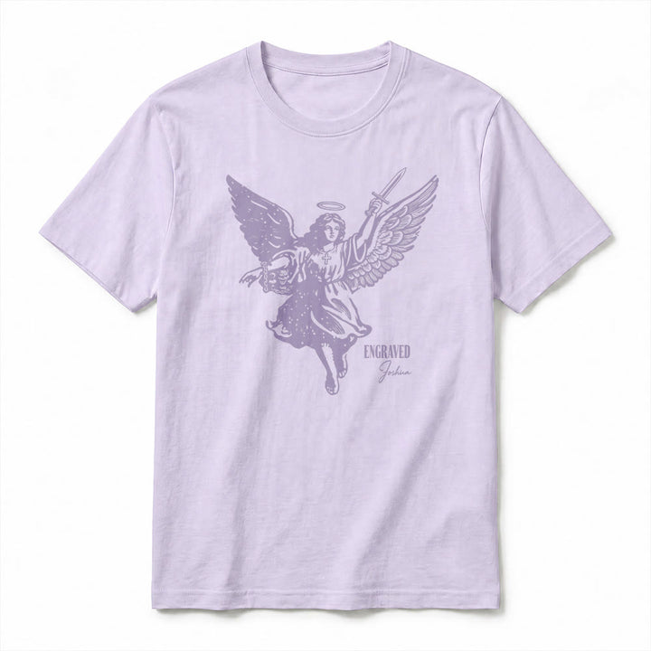 Christianartworkshop "Engraved Joshua" Warrior Angel Premium Short Sleeve T-Shirt - image 17