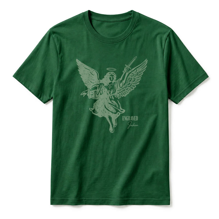 Christianartworkshop "Engraved Joshua" Warrior Angel Premium Short Sleeve T-Shirt - image 5