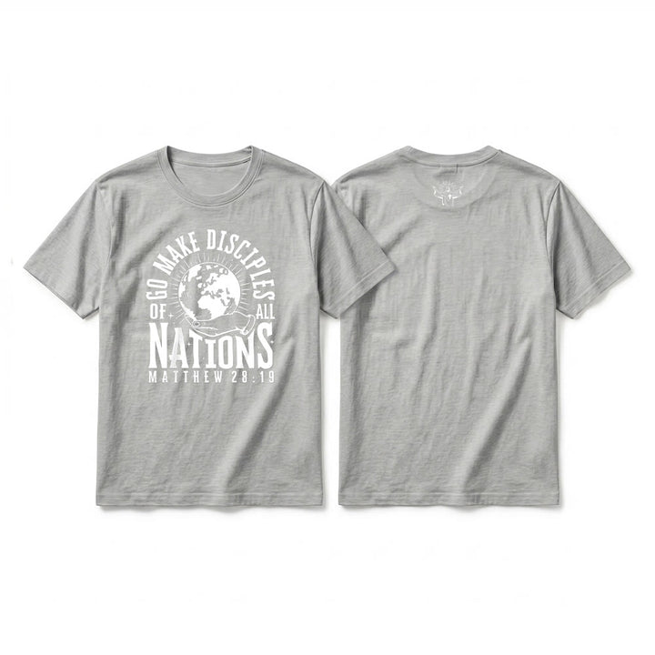 Christianartworkshop "Go Make Disciples of All Nations Matthew 28:19" Premium Short Sleeve T-Shirt - Grey - 2XL - image 19