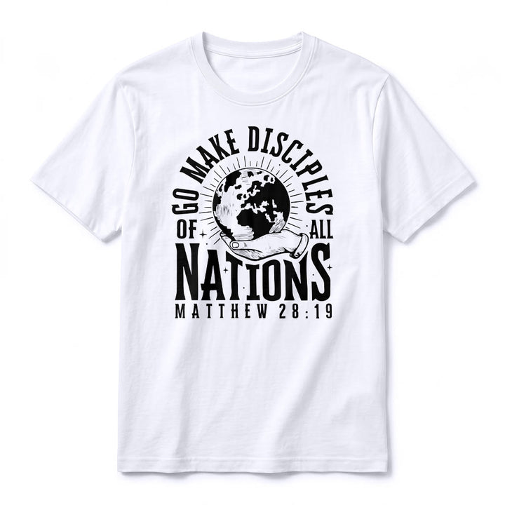 Christianartworkshop "Go Make Disciples of All Nations Matthew 28:19" Premium Short Sleeve T-Shirt - image 5