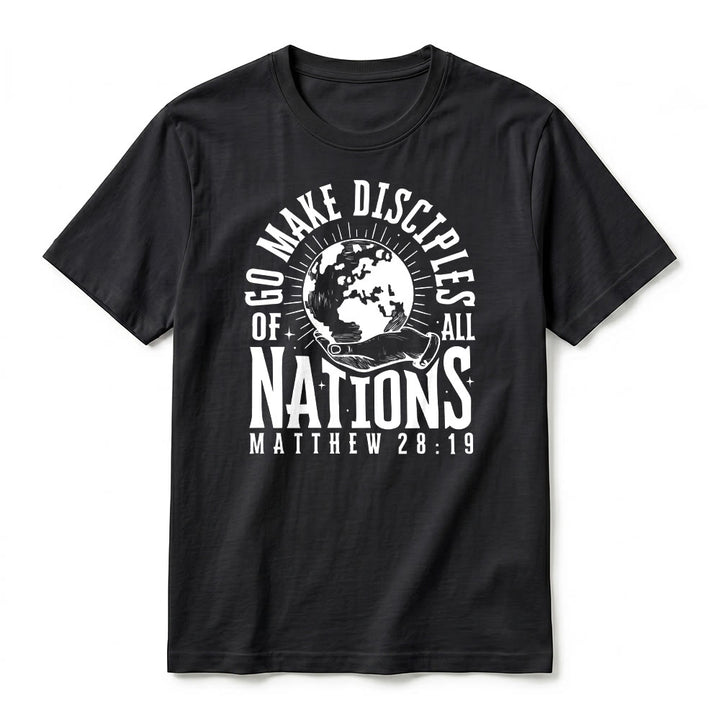 Christianartworkshop "Go Make Disciples of All Nations Matthew 28:19" Premium Short Sleeve T-Shirt - image 2