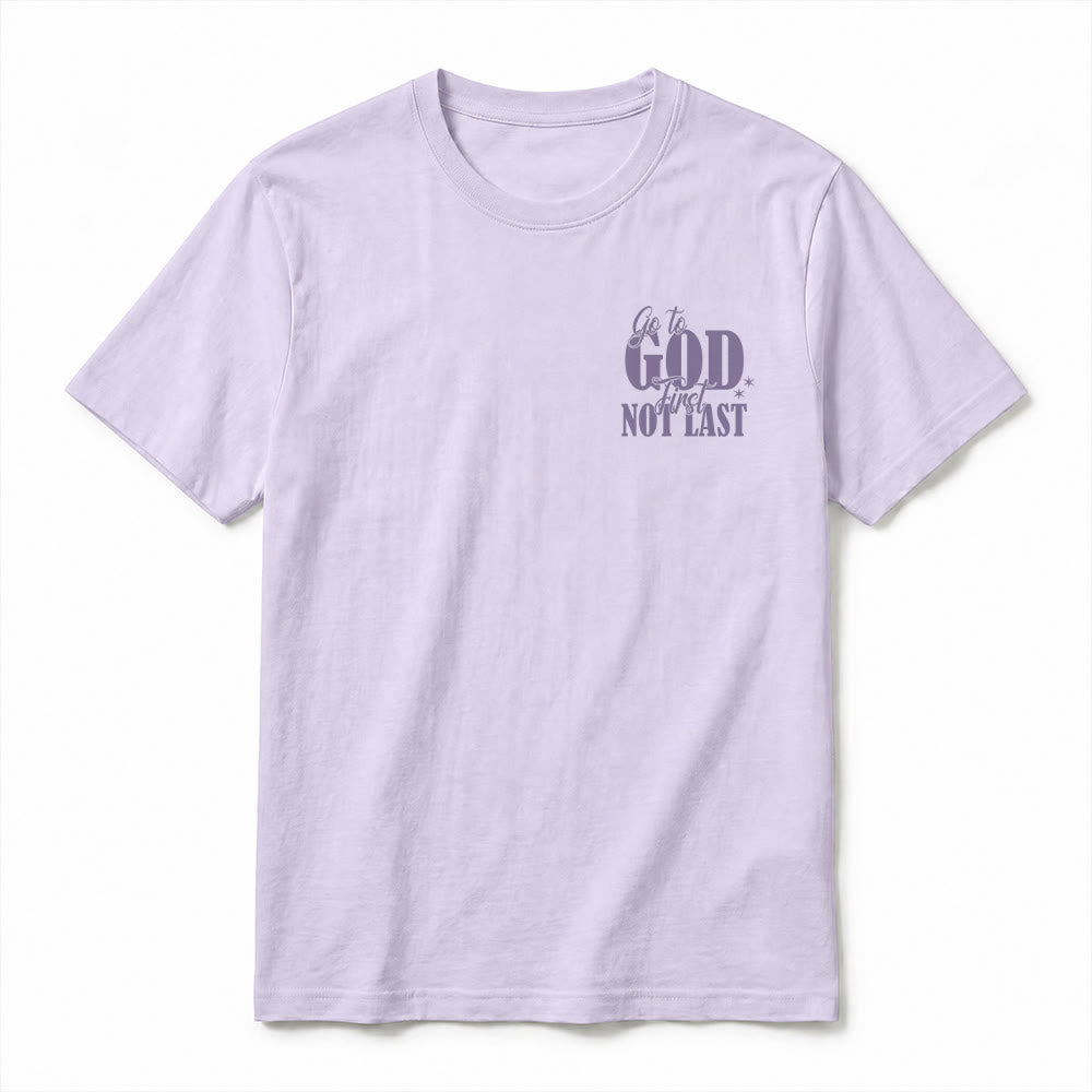 Christianartworkshop "Go to God First" Faith Reminder Premium Short Sleeve T-Shirt - image 20