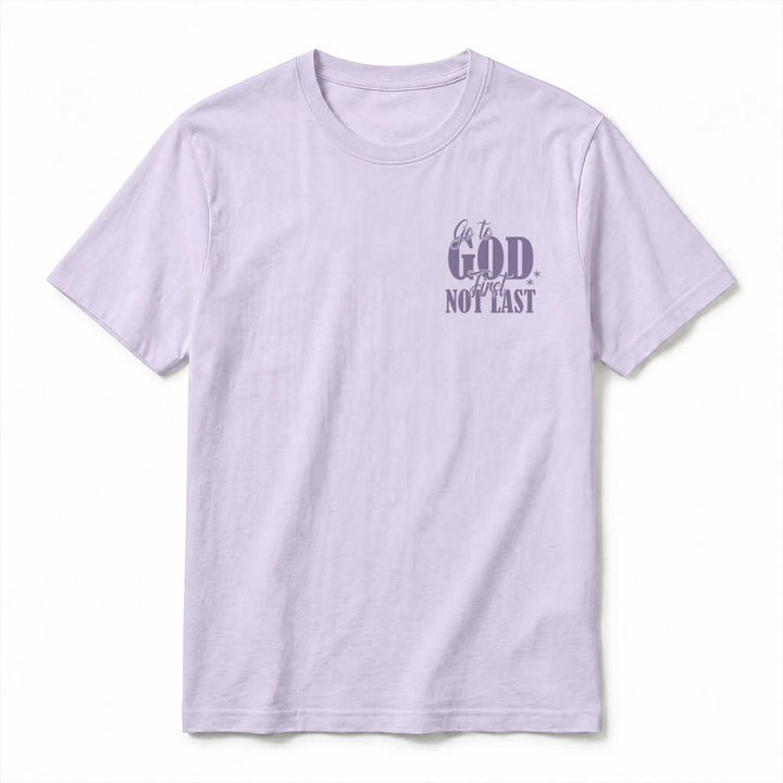 Christianartworkshop "Go to God First" Faith Reminder Premium Short Sleeve T-Shirt - image 20