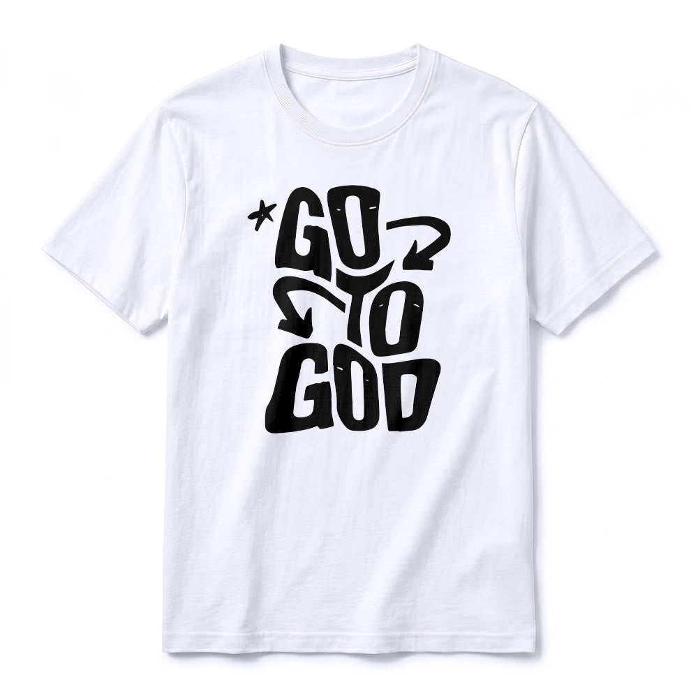 Christianartworkshop "Go To God" Star Accent Premium Short Sleeve T-Shirt - image 8