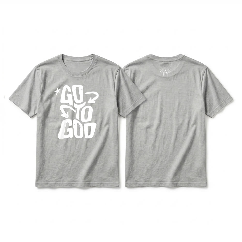 Christianartworkshop "Go To God" Star Accent Premium Short Sleeve T-Shirt - Grey - 2XL - image 19