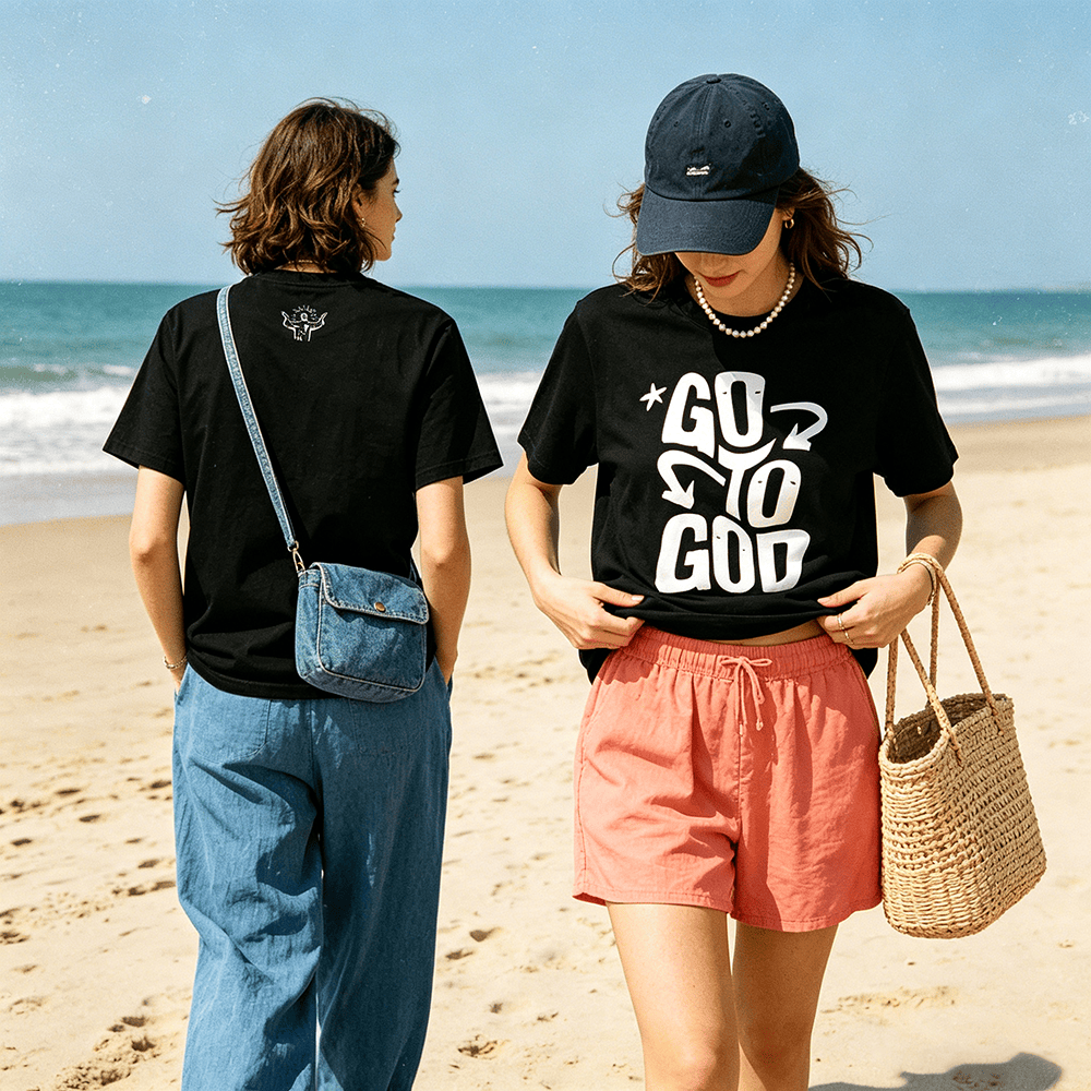 Christianartworkshop "Go To God" Star Accent Premium Short Sleeve T-Shirt - image 0