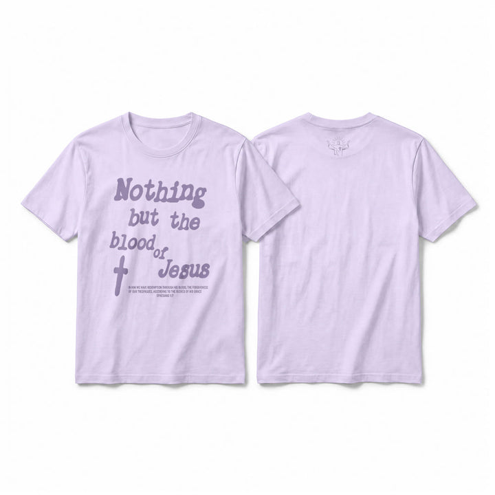 Christianartworkshop Nothing but the blood of Jesus Premium Short Sleeve T-Shirt - Purple - 2XL - image 16