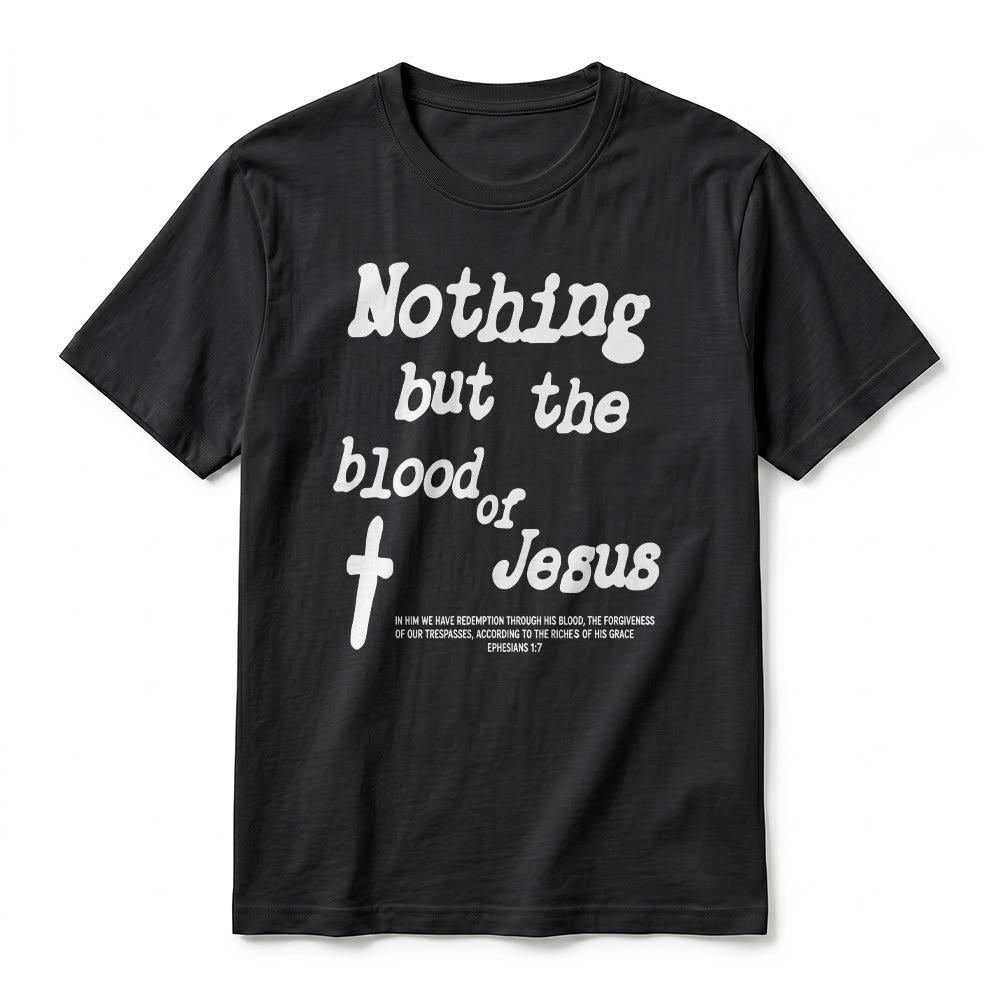 Christianartworkshop Nothing but the blood of Jesus Premium Short Sleeve T-Shirt - image 5