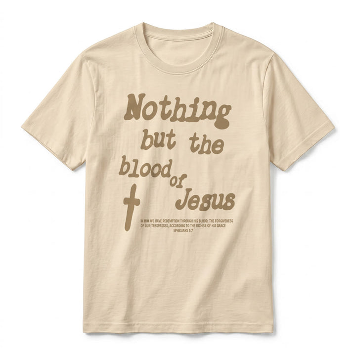 Christianartworkshop Nothing but the blood of Jesus Premium Short Sleeve T-Shirt - image 8