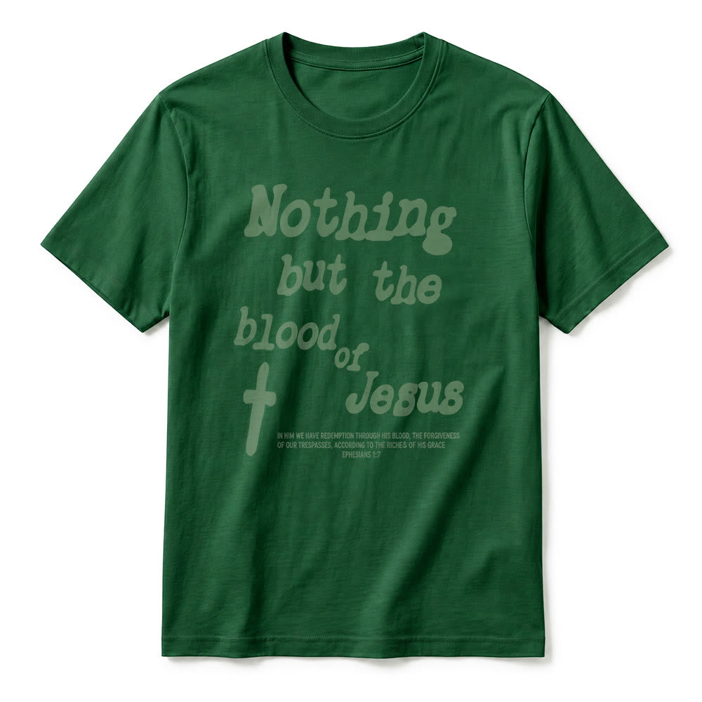 Christianartworkshop Nothing but the blood of Jesus Premium Short Sleeve T-Shirt - image 11
