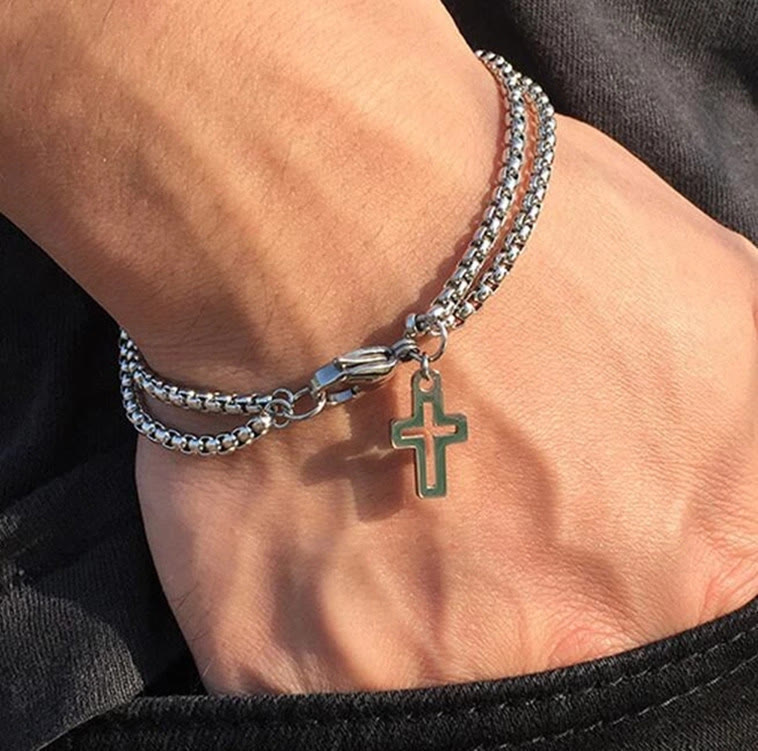 Christianartworkshop Minimalist Cross Charm Bracelet: A Timeless Emblem of Sacred Devotion and Everlasting Hope - image 3