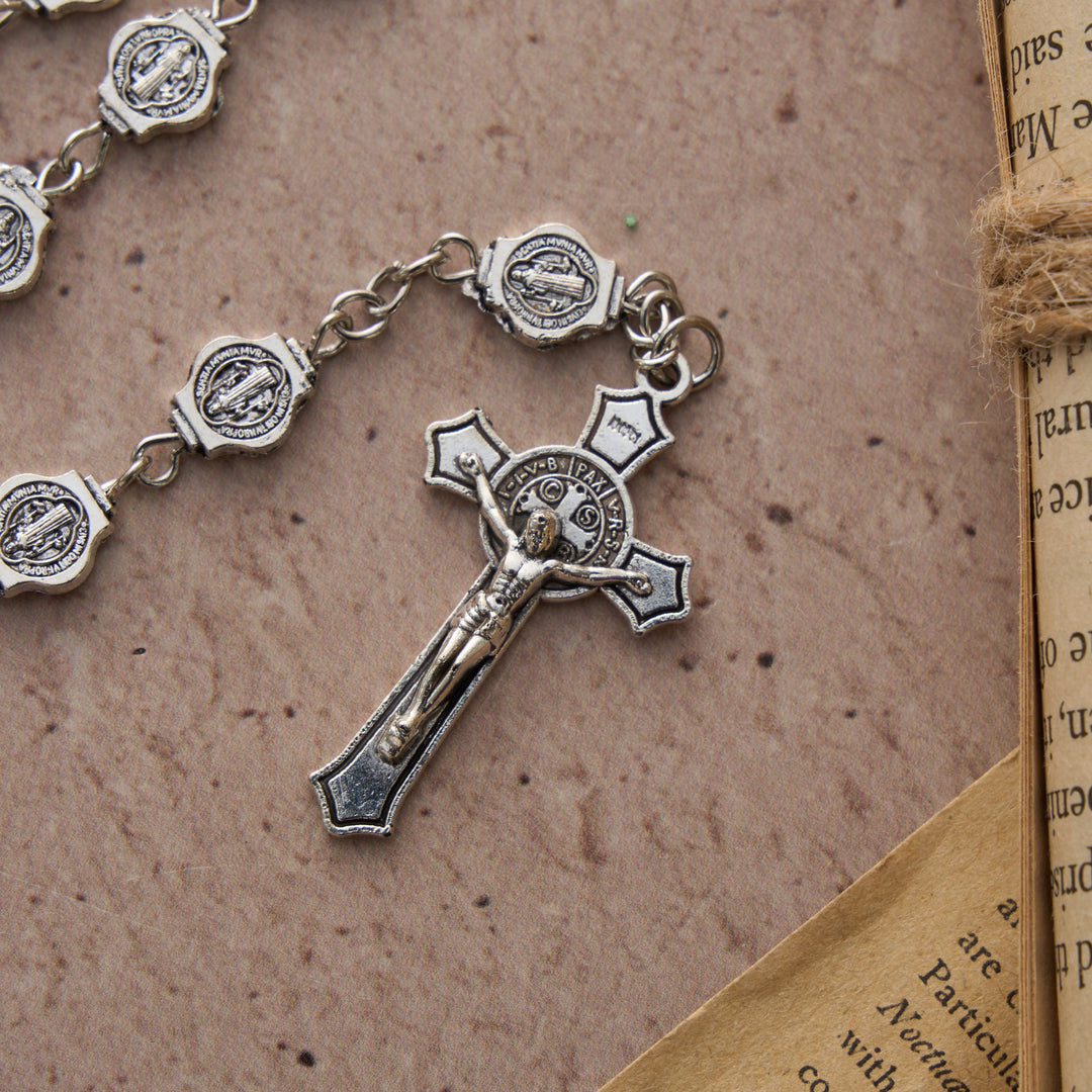 FREE Today: Octagonal St. Benedict Medal Rosary with Crucifix Pendant: A Symbol of Divine Protection & Steadfast Prayer - image 7