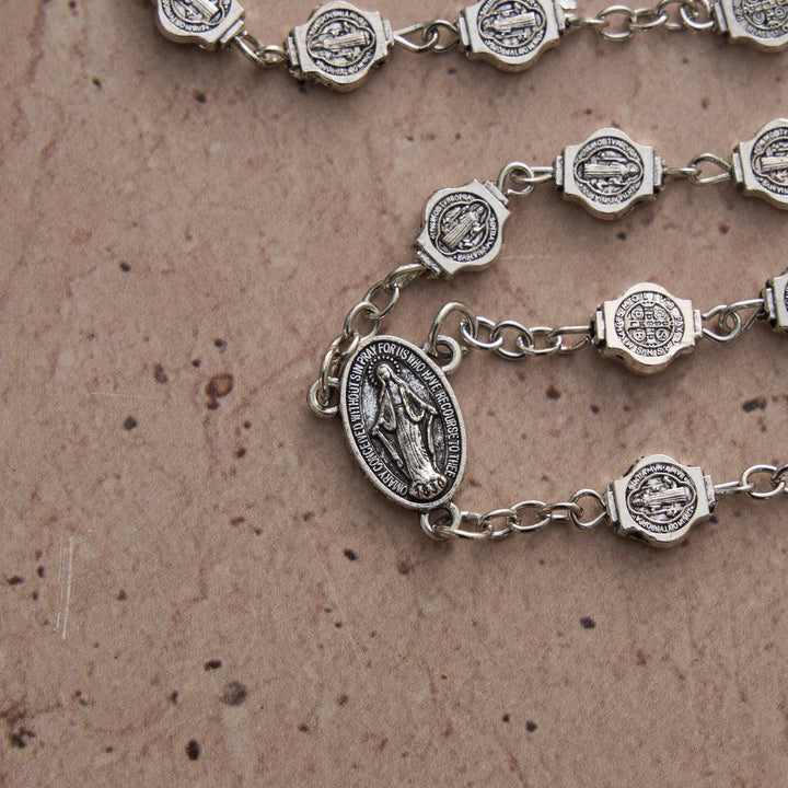 FREE Today: Octagonal St. Benedict Medal Rosary with Crucifix Pendant: A Symbol of Divine Protection & Steadfast Prayer - image 6