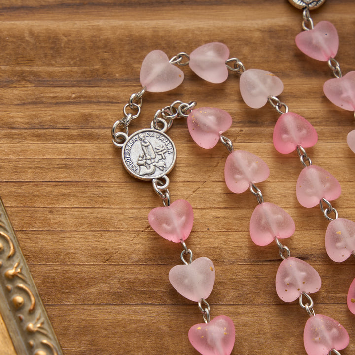 FREE Today: Gradient Frosted Heart Glass Bead Seven Sorrows Rosary with Our Lady Portrait Pendant - image 14