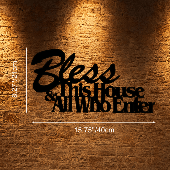 Christianartworkshop Bless This House Decor: Tender Faith Gift for Loved Ones - Black - 15.75''*8.27''*0.39"/40*21*0.1cm - image 8