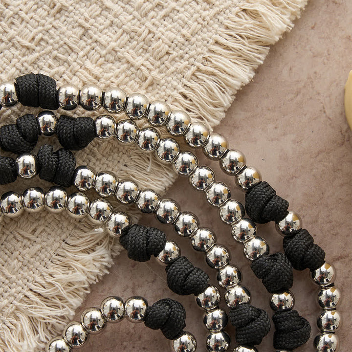 Christianartworkshop Rugged Silver-Toned Paracord 15-Decade Rosary: Carry Our Lady's Grace Wherever You Go - image 6