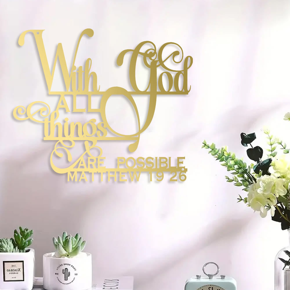Christianartworkshop Matthew 19:26 With God Metal Wall Decor: Bold Faith for Your Walls - image 20