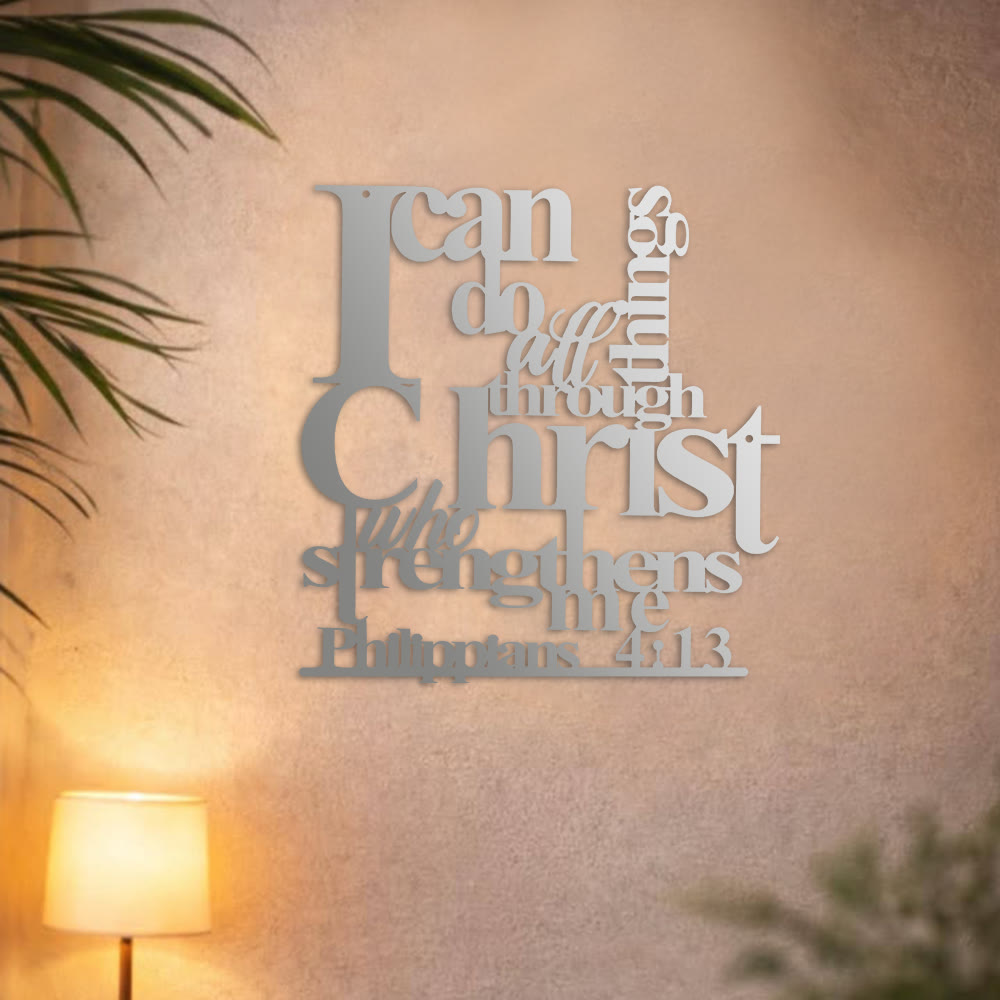 Christianartworkshop Philippians 4:13 I Can Do All Things Metal Wall Decor: Christ’s Strength for Your Walls - image 13