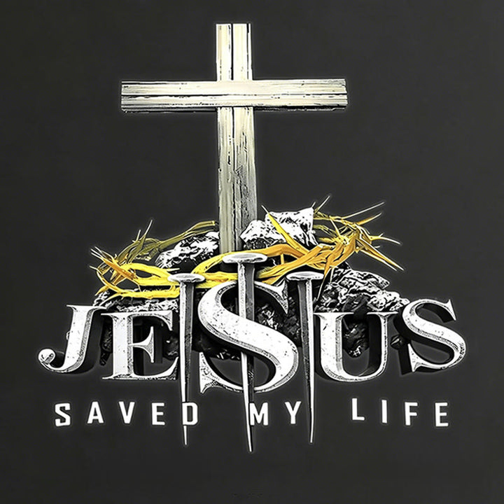 FREE Today: Cross Crown of Thorns Nails JESUS SAVED MY LIFE Waterproof Car Sticker: A Symbol of Redemptive Sacrifice - image 3