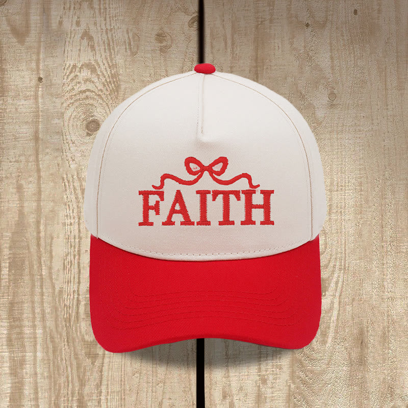 Christianartworkshop FAITH Bow Embroidery Camo Brim Adjustable Baseball Cap - image 6