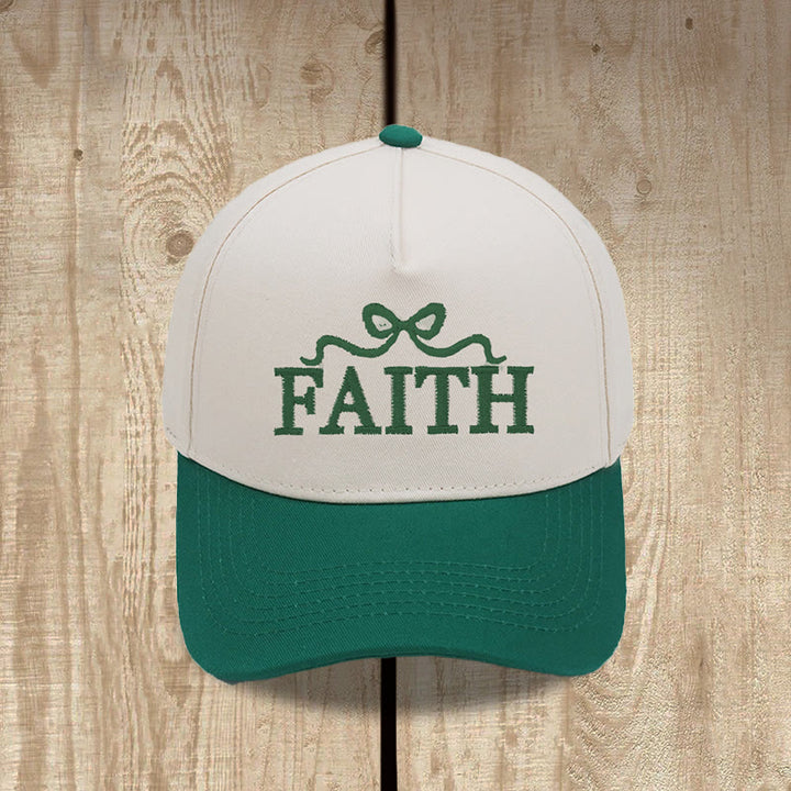 Christianartworkshop FAITH Bow Embroidery Camo Brim Adjustable Baseball Cap - image 16