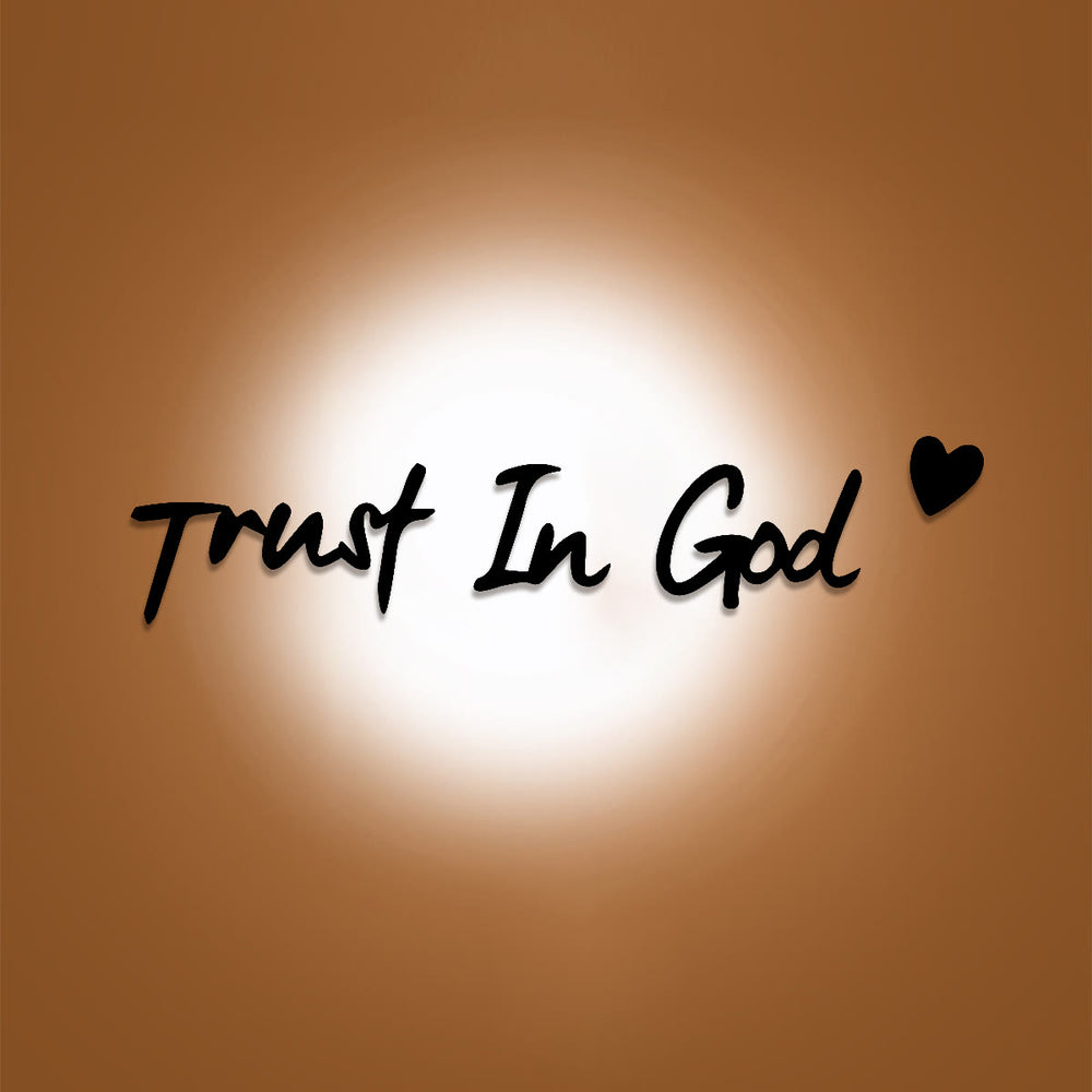 Christianartworkshop Cursive Trust In God Heart Accent Metal Wall Decor: Emblem of Steadfast Assuranc - image 1