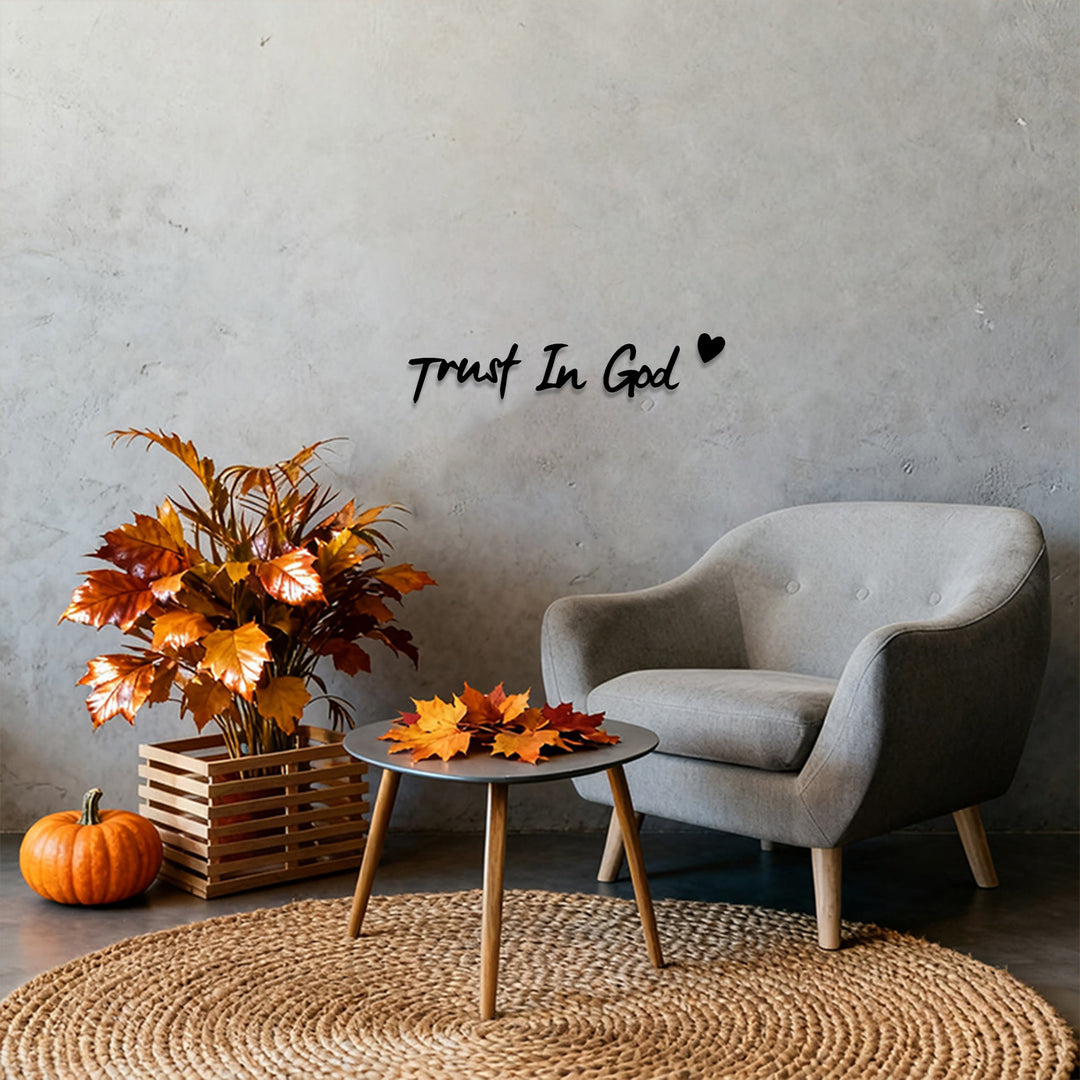 Christianartworkshop Cursive Trust In God Heart Accent Metal Wall Decor: Emblem of Steadfast Assuranc - image 3