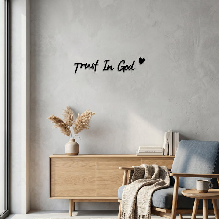 Christianartworkshop Cursive Trust In God Heart Accent Metal Wall Decor: Emblem of Steadfast Assuranc - image 4