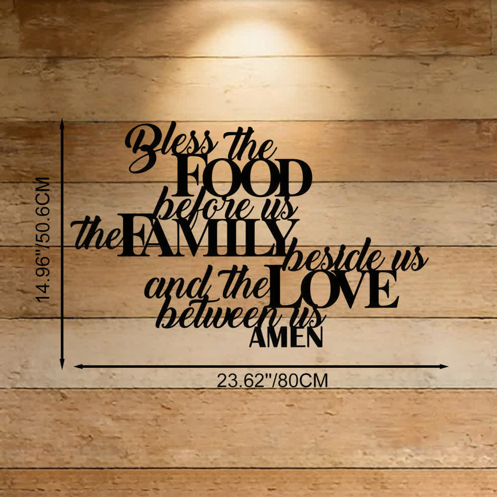 Christianartworkshop Bless the Food Before Us Metal Wall Decor: Perfect Dining Room Decor - 23.62''*14.96''*0.059"/80*50.6*0.15cm - image 13