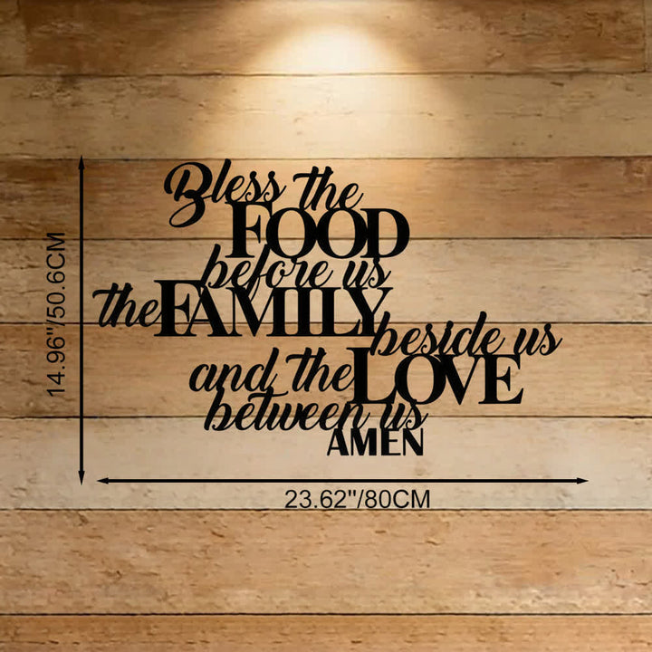 Christianartworkshop Bless the Food Before Us Metal Wall Decor: Perfect Dining Room Decor - 23.62''*14.96''*0.059"/80*50.6*0.15cm - image 13