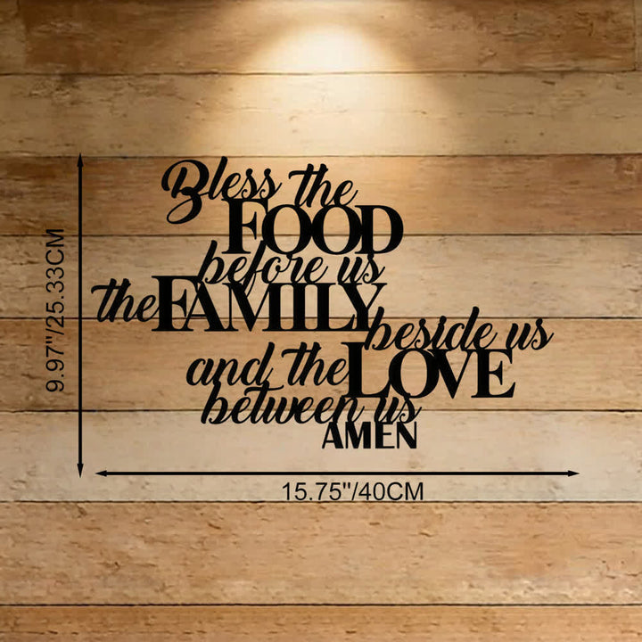 Christianartworkshop Bless the Food Before Us Metal Wall Decor: Perfect Dining Room Decor - 15.75''*9.97''*0.039"/40*25.33*0.1cm - image 10