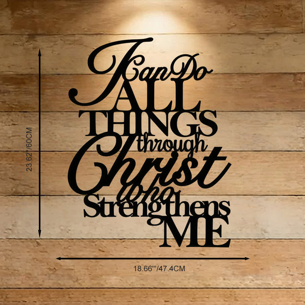 Christianartworkshop I Can Do All Things Faith Metal Wall Decor: His Strength in Spaces - 18.66''*23.62''*0.047"/47.4*60*0.12cm - image 7