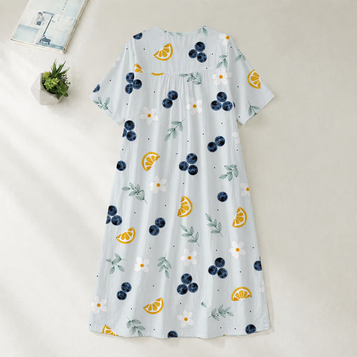 Christianartworkshop Summer Oversized Floral Print Cross Graphic V-Neck Short Sleeve Midi Dress - image 9