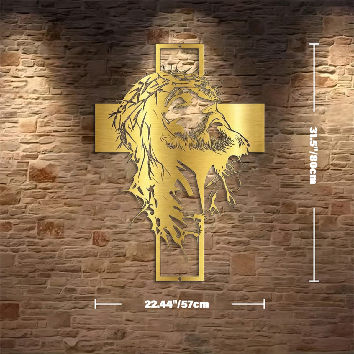 Christianartworkshop Crown of Thorns Jesus Cross Metal Wall Decor