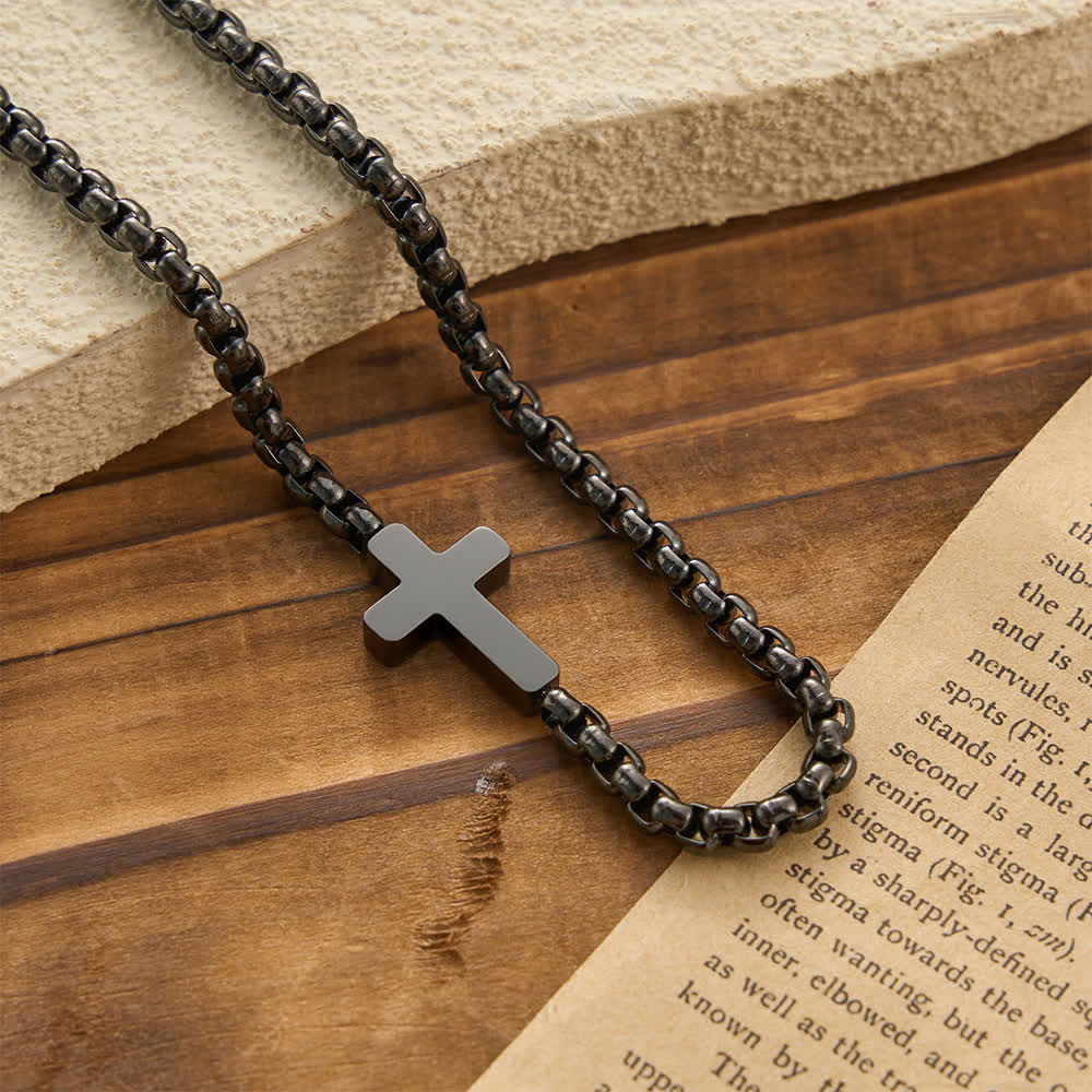 FREE Today: Sleek Stainless Steel Cross Necklace with Sideways Pendant: A Reminder of Divine Grace - image 15