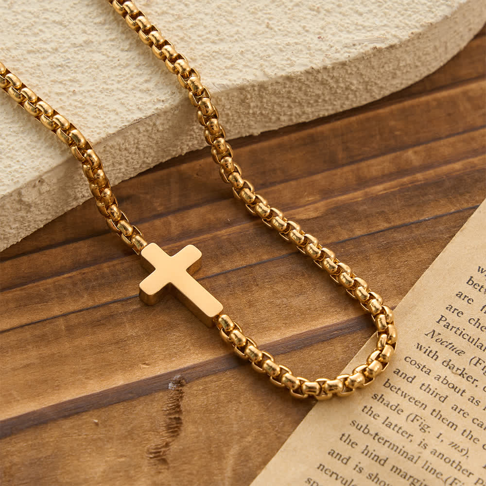 FREE Today: Sleek Stainless Steel Cross Necklace with Sideways Pendant: A Reminder of Divine Grace - image 11