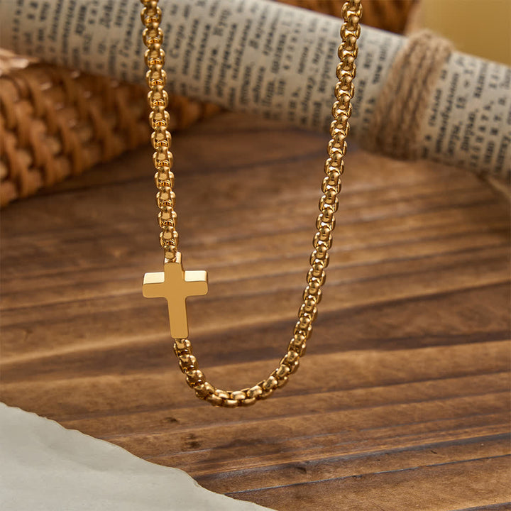 Christianartworkshop Sleek Stainless Steel Cross Necklace with Sideways Pendant: A Reminder of Divine Grace - image 11