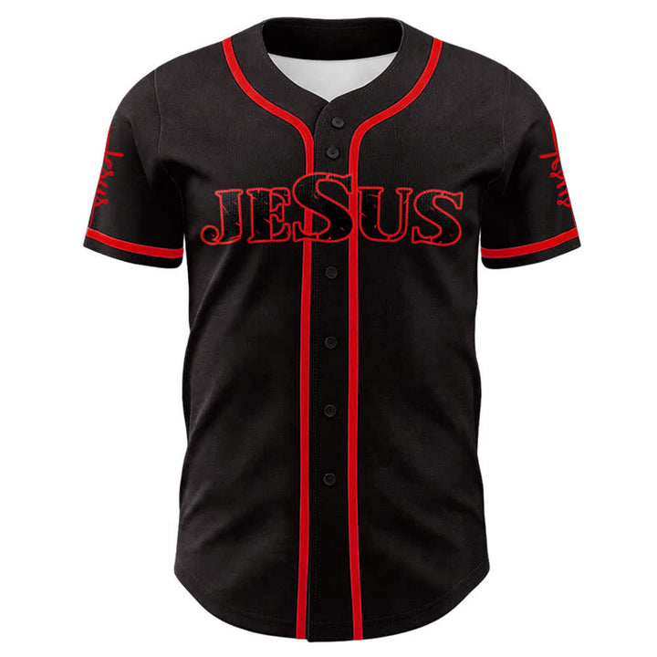 Christianartworkshop Jesus Cross Nail and Crown of Thorns Baseball Jersey - image 7